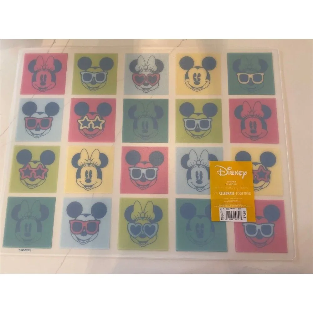 Disney Minnie Mickey Mouse Plastic Placemats 17